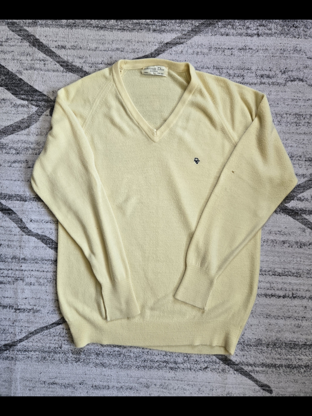 Dior Men's V-Neck Sweater Size L